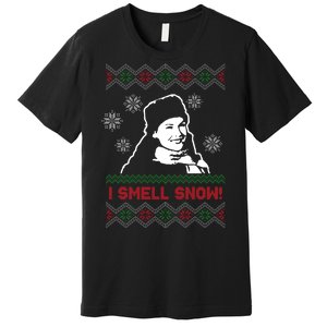 I Smell Snow Ugly Christmas Funny Premium T-Shirt