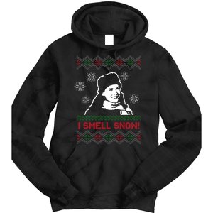 I Smell Snow Ugly Christmas Funny Tie Dye Hoodie