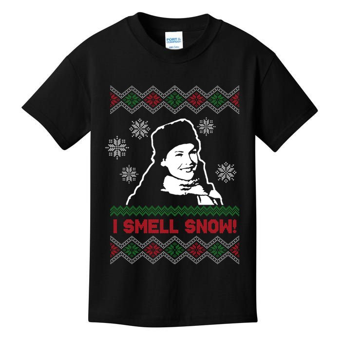 I Smell Snow Ugly Christmas Funny Kids T-Shirt