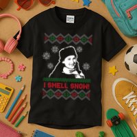 I Smell Snow Ugly Christmas Funny Kids T-Shirt