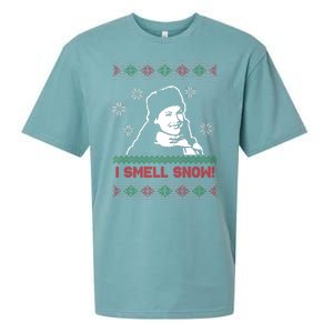 I Smell Snow Ugly Christmas Funny Sueded Cloud Jersey T-Shirt