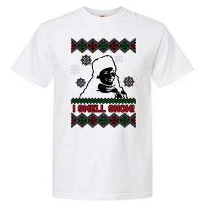 I Smell Snow Ugly Christmas Funny Garment-Dyed Heavyweight T-Shirt