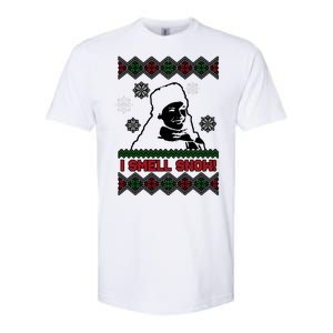 I Smell Snow Ugly Christmas Funny Softstyle CVC T-Shirt