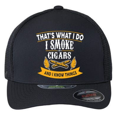 I Smoke Cigars And Know Thing Funny  Flexfit Unipanel Trucker Cap