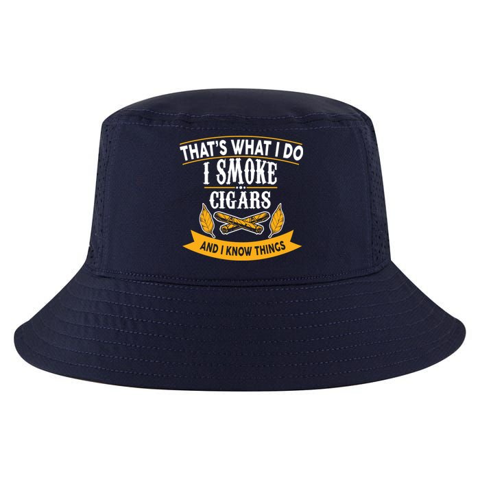 I Smoke Cigars And Know Thing Funny  Cool Comfort Performance Bucket Hat
