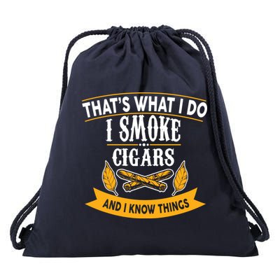 I Smoke Cigars And Know Thing Funny  Drawstring Bag