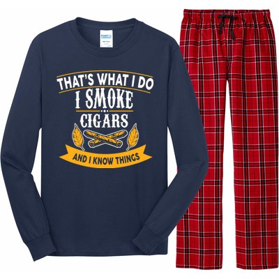 I Smoke Cigars And Know Thing Funny  Long Sleeve Pajama Set