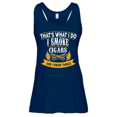 I Smoke Cigars And Know Thing Funny  Ladies Essential Flowy Tank