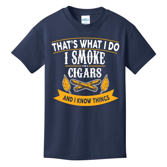 I Smoke Cigars And Know Thing Funny  Kids T-Shirt