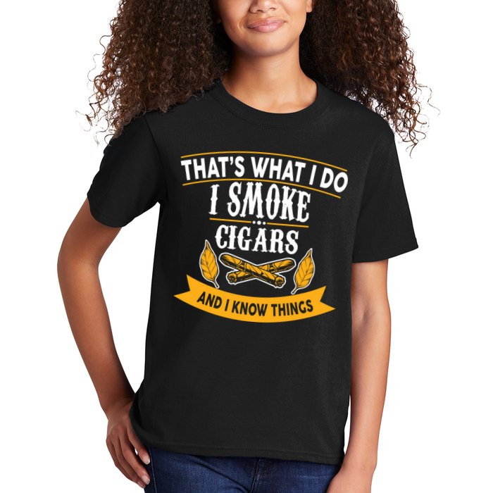I Smoke Cigars And Know Thing Funny  Kids T-Shirt