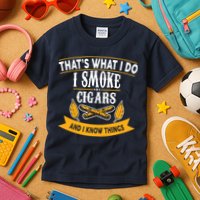 I Smoke Cigars And Know Thing Funny  Kids T-Shirt