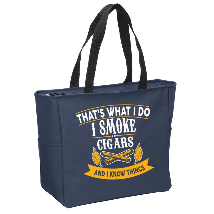 I Smoke Cigars And Know Thing Funny  Zip Tote Bag