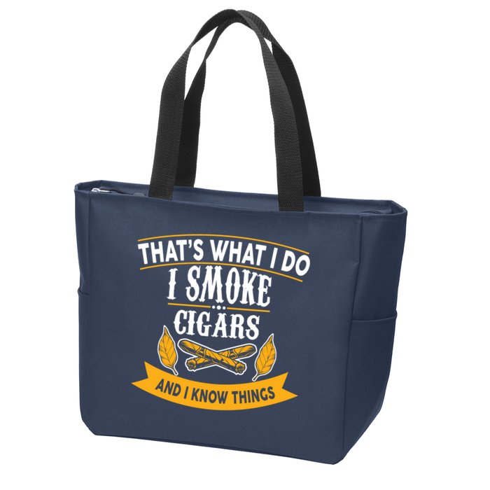 I Smoke Cigars And Know Thing Funny  Zip Tote Bag
