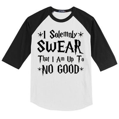 I Solemnly Swear That I Am Up To No Good Kids Colorblock Raglan Jersey