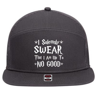 I Solemnly Swear That I Am Up To No Good 7 Panel Mesh Trucker Snapback Hat