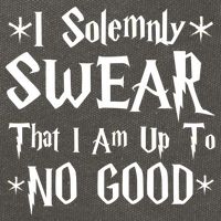 I Solemnly Swear That I Am Up To No Good Cotton Canvas Backpack