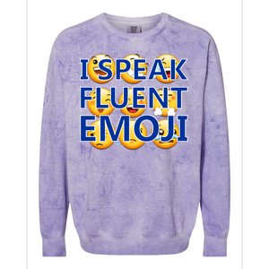 I Speak Fluent Emoji Colorblast Crewneck Sweatshirt