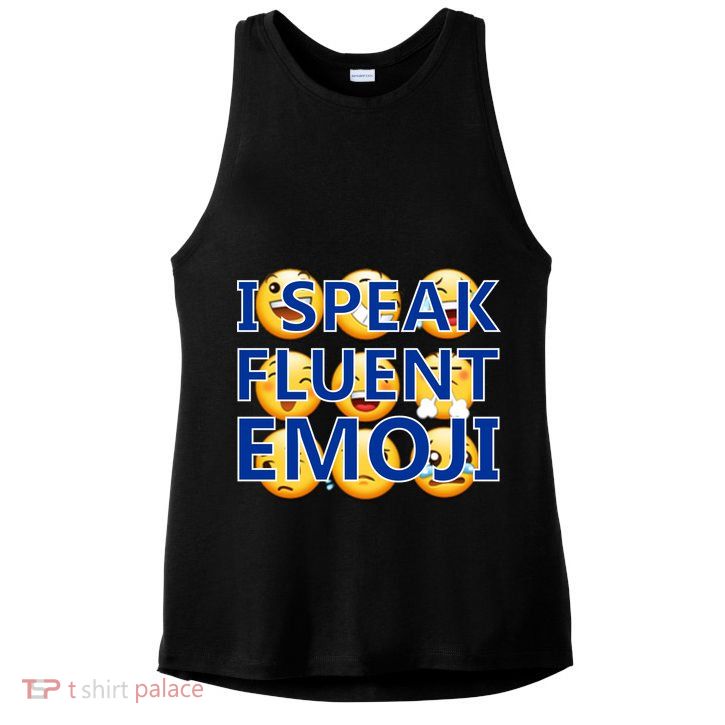 I Speak Fluent Emoji Ladies PosiCharge Tri-Blend Wicking Tank