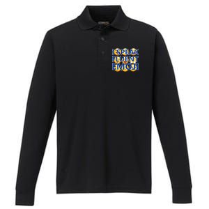 I Speak Fluent Emoji Performance Long Sleeve Polo