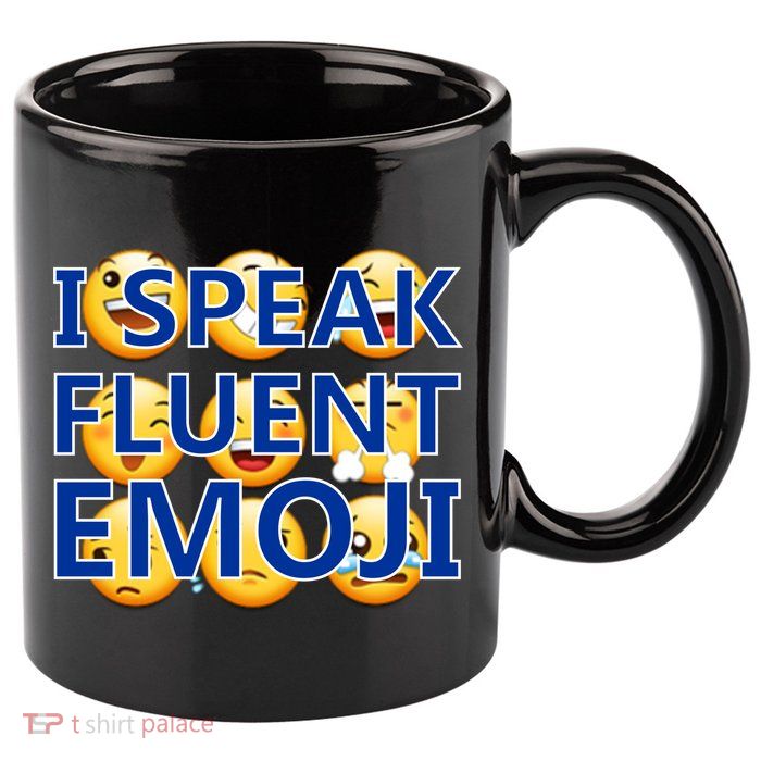 I Speak Fluent Emoji 11oz C Handle Ceramic Mug