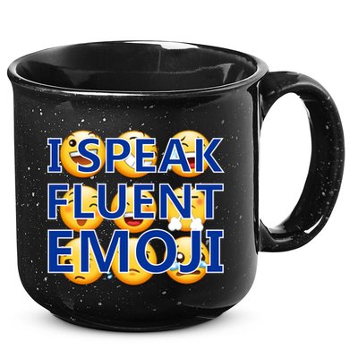 I Speak Fluent Emoji 15oz Campfire Ceramic Mug
