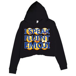 I Speak Fluent Emoji Crop Fleece Hoodie