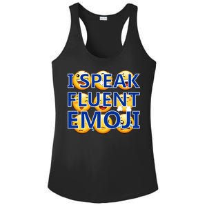 I Speak Fluent Emoji Ladies PosiCharge Competitor Racerback Tank