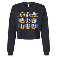 I Speak Fluent Emoji Cropped Pullover Crew