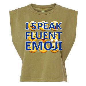 I Speak Fluent Emoji Garment-Dyed Women's Muscle Tee