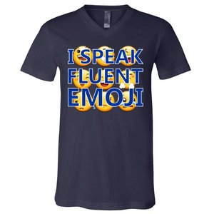 I Speak Fluent Emoji V-Neck T-Shirt