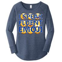 I Speak Fluent Emoji Women's Perfect Tri Tunic Long Sleeve Shirt