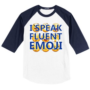 I Speak Fluent Emoji Baseball Sleeve Shirt