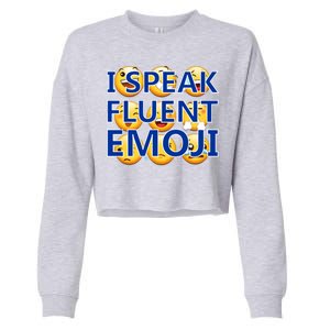 I Speak Fluent Emoji Cropped Pullover Crew