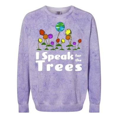 I Speak For The Trees Colorblast Crewneck Sweatshirt