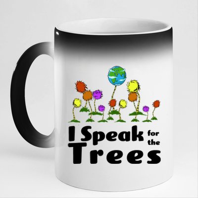 I Speak For The Trees 11oz Black Color Changing Mug