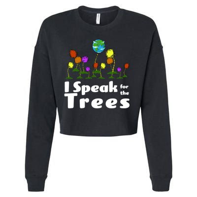 I Speak For The Trees Cropped Pullover Crew
