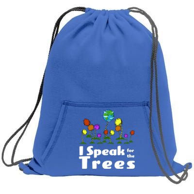 I Speak For The Trees Sweatshirt Cinch Pack Bag