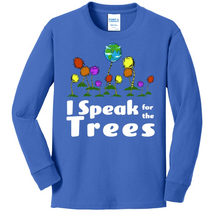 I Speak For The Trees Kids Long Sleeve Shirt