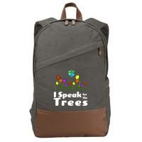 I Speak For The Trees Cotton Canvas Backpack