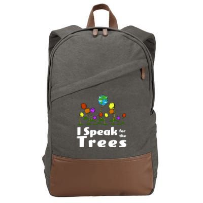 I Speak For The Trees Cotton Canvas Backpack