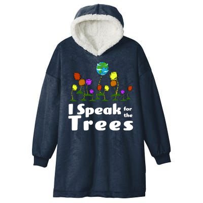 I Speak For The Trees Hooded Wearable Blanket