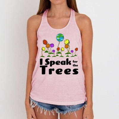 I Speak For The Trees Women's Knotted Racerback Tank