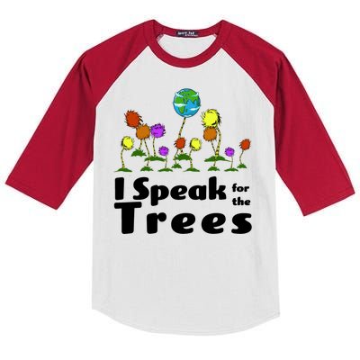 I Speak For The Trees Kids Colorblock Raglan Jersey