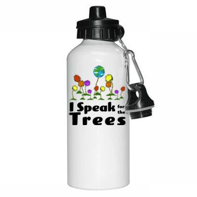 I Speak For The Trees Aluminum Water Bottle