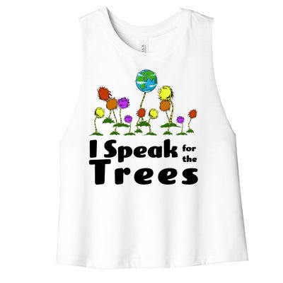 I Speak For The Trees Women's Racerback Cropped Tank