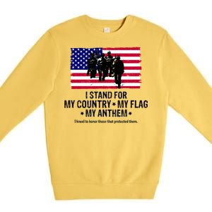 I Stand For My Country Flag My Anthem Premium Crewneck Sweatshirt