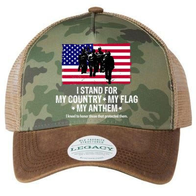 I Stand For My Country Flag My Anthem Legacy Tie Dye Trucker Hat