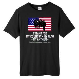 I Stand For My Country Flag My Anthem Tall Fusion ChromaSoft Performance T-Shirt