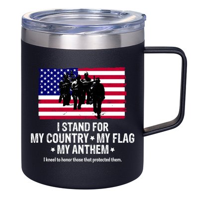 I Stand For My Country Flag My Anthem 12oz Stainless Steel Coffee Mug