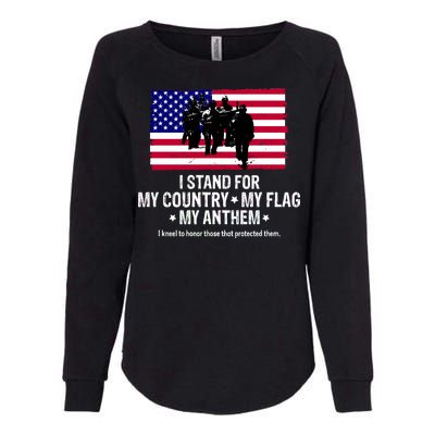 I Stand For My Country Flag My Anthem Womens California Wash Sweatshirt